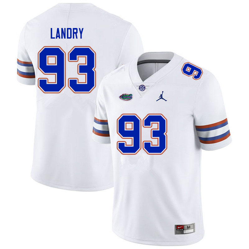 Men #93 Keenan Landry Florida Gators College Football Jerseys Sale-White